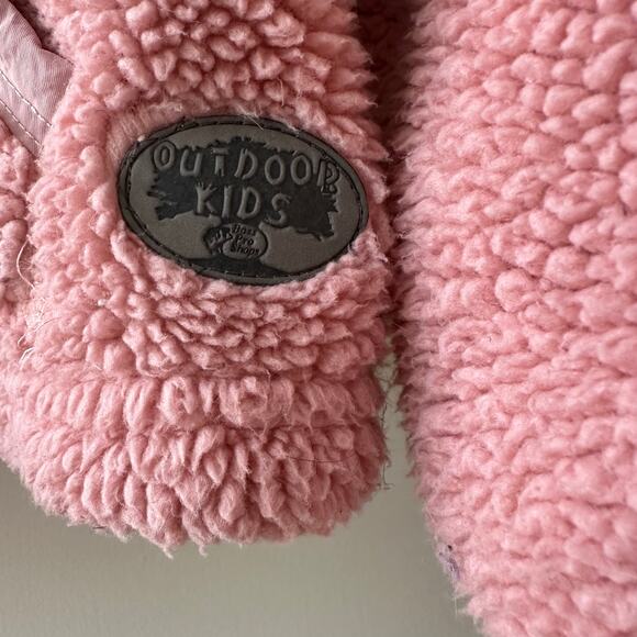 Outdoor Kids Pile Fleece Zip Pullover, Size 4T, Pink - Picture 5 of 9